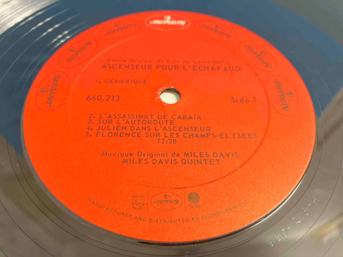 LP マイルス・デイビス / Miles Davis Quintet - Ascenseur Pour L'Echafaud 660213_画像3