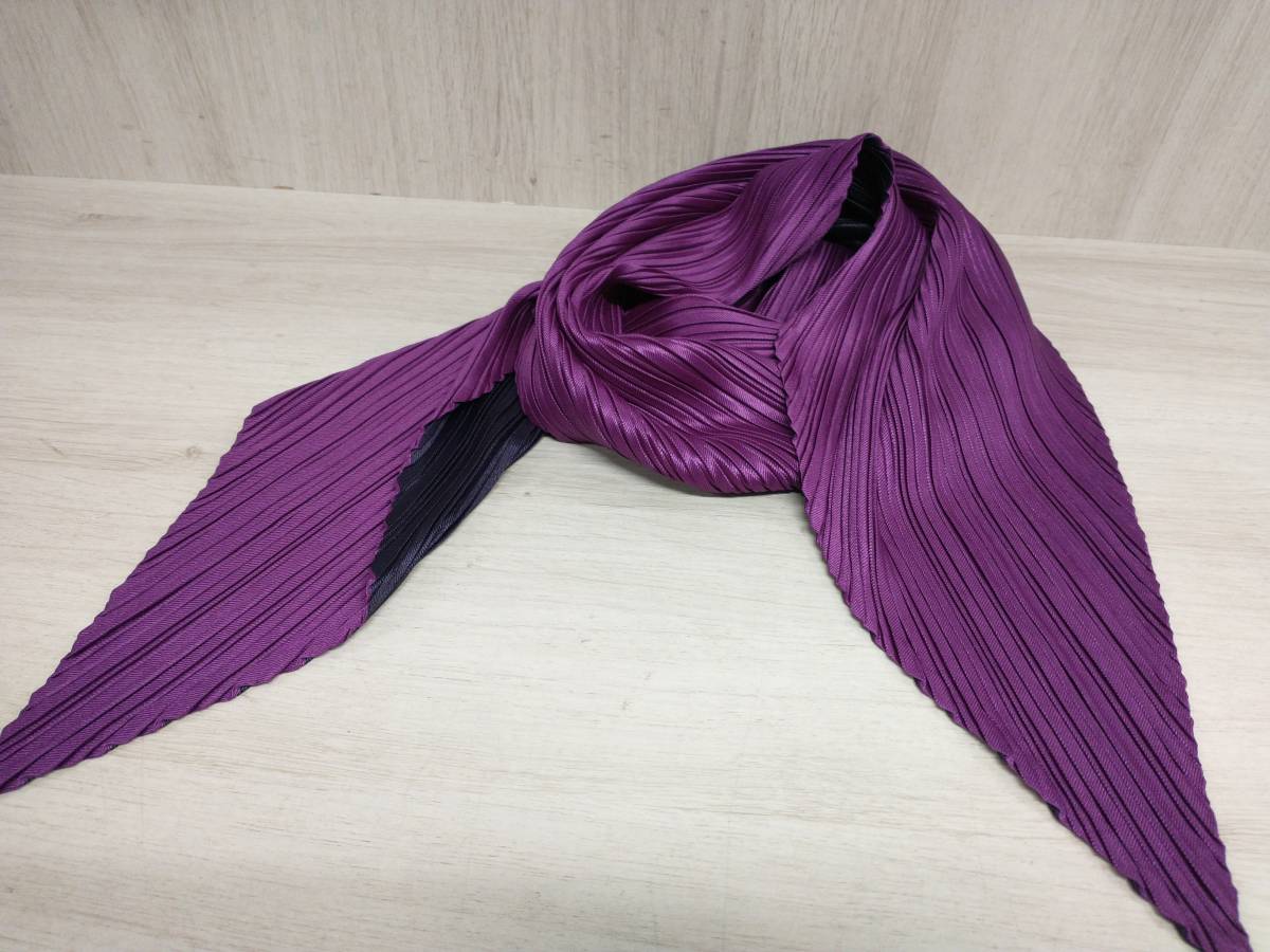 PLEATS PLEASE ISSEY MIYAKE PP54-AD361 ストール パープル × ダーク