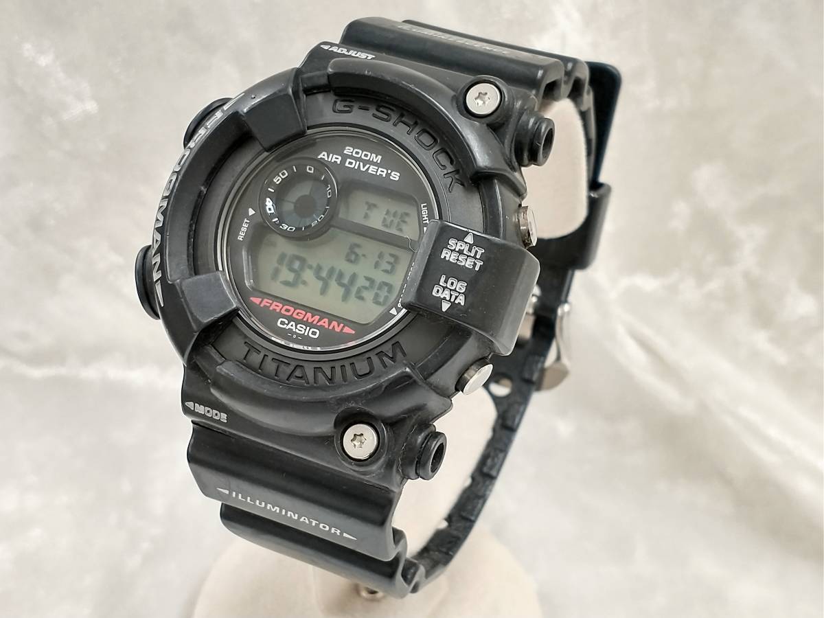 CASIO カシオ G‐SHOCK ジーショック DW-8200Z-1T フロッグマン 箱付 ダイバーズ チタン 電池式 クォーツ メンズ ブラック チタン 時計_画像3