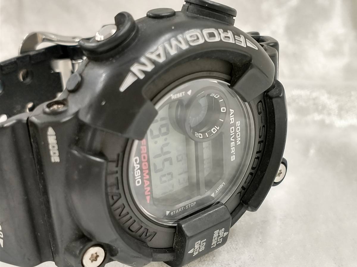 CASIO カシオ G‐SHOCK ジーショック DW-8200Z-1T フロッグマン 箱付 ダイバーズ チタン 電池式 クォーツ メンズ ブラック チタン 時計_画像7