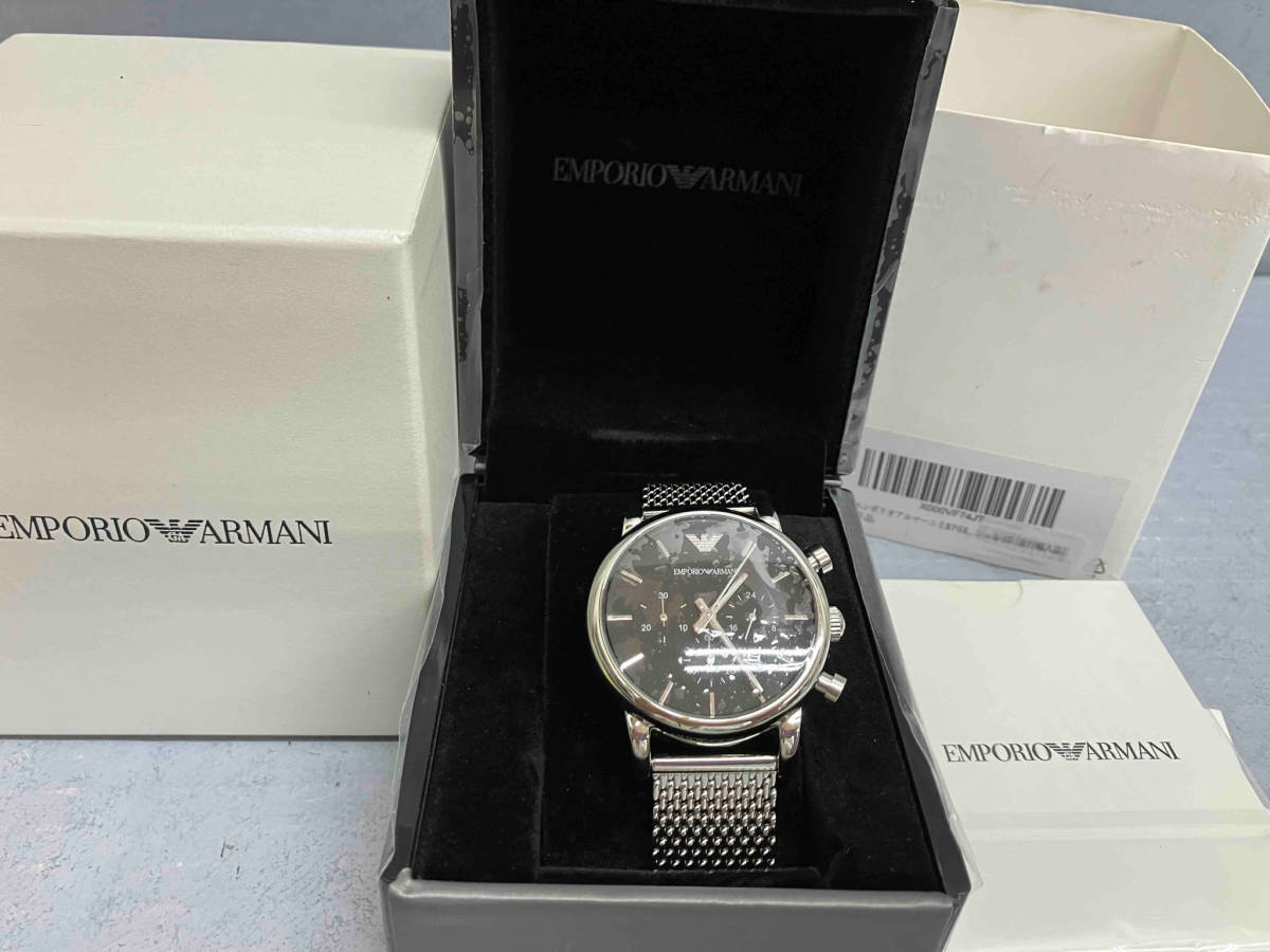 ENPORIO ARMANI エンポリオ アルマーニ メンズ 腕時計 AR-1811 取説&箱あり 美品 贈り物_画像1