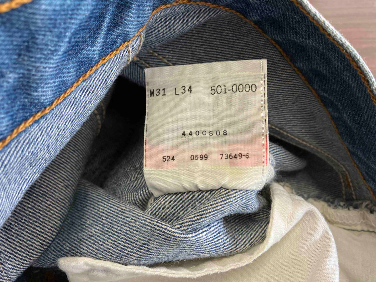 LEVI’S／501xx／ジーンズ／501-0000／99年製／ボタン裏524／W31／リーバイス／ビンテージ復刻_画像9