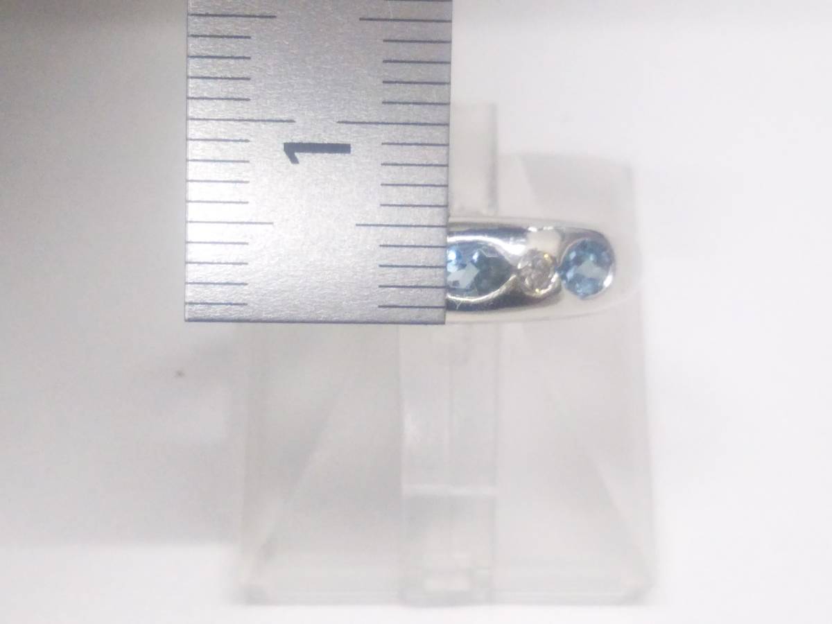 Pt1000 プラチナ リング ダイヤモンド0.10ct 約13号 総重量約6.8gの画像7