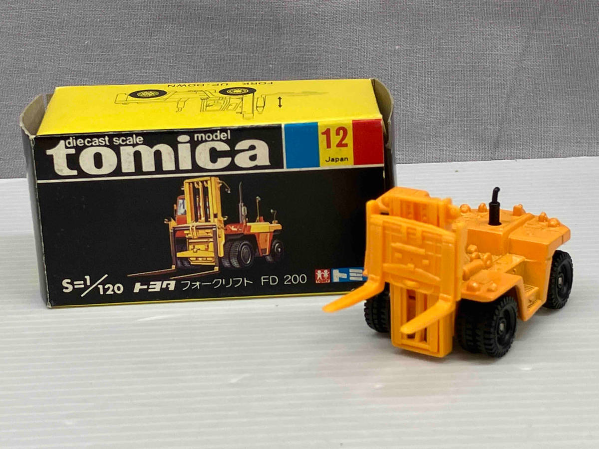 現状品 トミカ No.12 トヨタ フォークリフト FD200 やまぶき色 黄