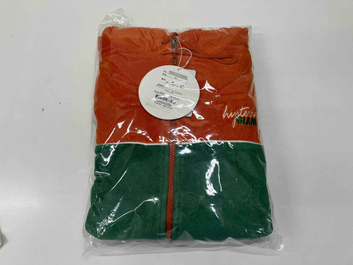 [ unopened goods ]HYSTERIC GLAMOUR Hysteric Glamour NEW HYSTERIC embroidery Parker 02231CF05568 Green×Orange XL