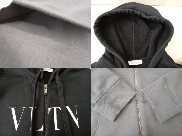 VALENTINO ヴァレンティノ VLTN Logo Print Hoodie ジップパーカー