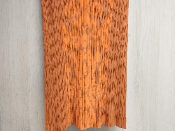 PLEATS PLEASE ISSEY MIYAKE PP51-JT535 size 3 no sleeve tunic One-piece orange pleat pulley z Issey Miyake total pattern 