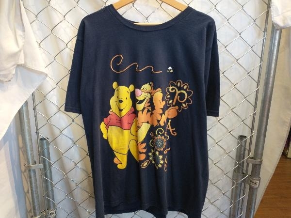 古着 Disney Pooh Tigger ネイビー 半袖Tシャツ プーさん 店舗受取可_画像1