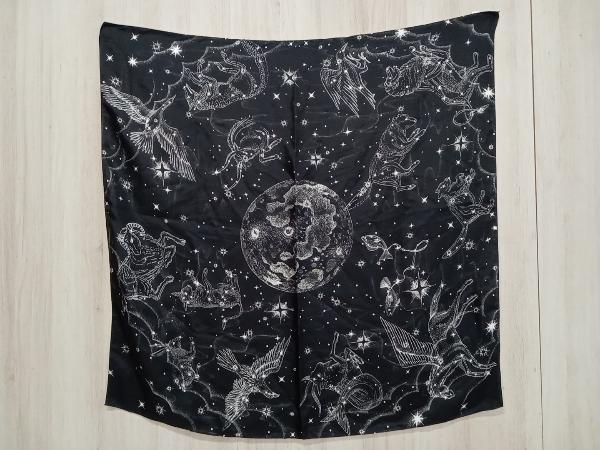 お待たせ! mumea レディース メンズ 星座 ブラック シルク100% スカーフ ストール ムメア 男性用 お待たせ! mumea レディース メンズ 星座 ブラック シルク100% スカーフ ストール ムメア 男性用