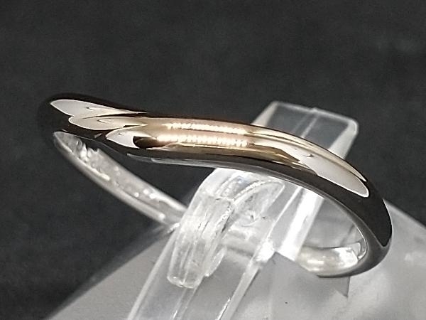 柔らかな質感の WG K18 Pt900 デザイン 店舗受取可 #17 3.2g ホワイトゴールド プラチナ 指輪 リング プラチナ