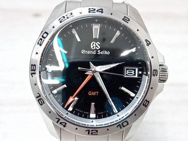 【2023年5月電池交換済】 SEIKO GS グランドセイコー スポーツコレクション GMT SBGN003 電池式 クォーツ メンズ腕時計 ブラック文字盤