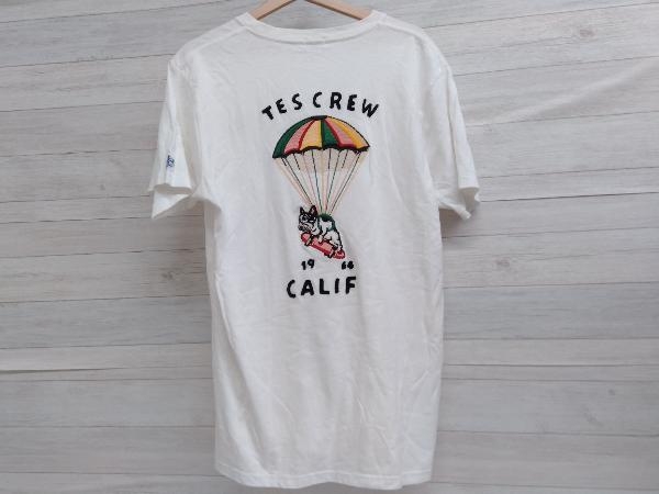 TES THE ENDLESS SUMMER/ KE-1574301 TESCREW エンドレスサマー フレンチブルドック ロゴ刺繍 パラシュート 半袖Tシャツ ホワイト サイズXLの画像4