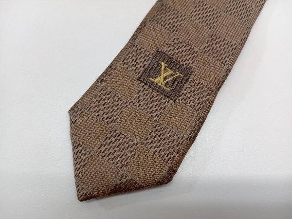 LOUIS VUITTON ルイ・ヴィトン ダミエ シルク ネクタイ_画像4