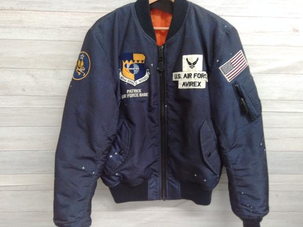 AVILEX SPACE COMMAND MA-1 NAVY × ORANGE アヴィレックス スペースコマンド ネイビー × オレンジ 6182184 サイズL