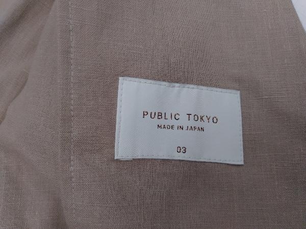 PUBLIC TOKYO / パブリックトウキョウ 600253005 MOIST LINEN モイストリネン リラックスジャケット テーラードジャケット ベージュ 03_画像4