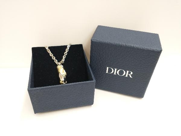 Christian Dior クリスチャンディオール ブロック ネックレス ペンダント 57cm 箱有り_画像9