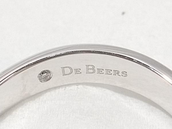 【新品仕上済み】 【カード型鑑別書付き】DEBEERS デビアス K18WG (総3.1g) 天然 ダイヤ ＃11.5 リング 指輪の画像5