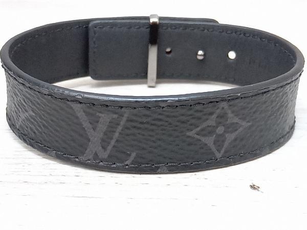 LOUIS VUITTON ルイ・ヴィトン M6456 ブラスレLVスリム ブレスレット モノグラムエクリプス メンズ サイズ21 BC1210 店舗受取可の画像2