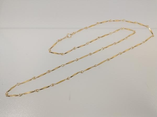 K18 切子チェーンネックレス 13.2g 62cm 幅2mm ロング 切り子 18K YG 18金 ゴールド 店舗受取可_画像4