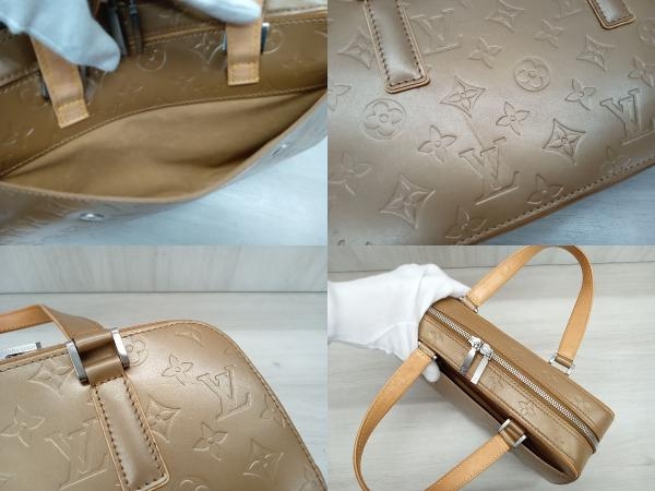 LOUIS VUITTON ルイ ヴィトン モノグラムマット TH0064 M55177 シェルトンMM ゴールド系 ハンドバッグ バッグ_画像9