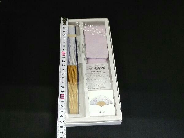  white bamboo . Kazusa peace style fan * sack set paper box attaching 