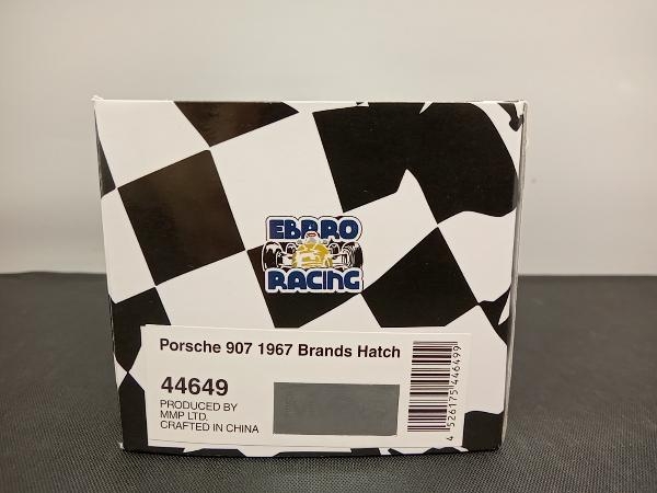 箱傷み、ケースにキズ EBBRO 1/43 ポルシェ 907 1967 ブランズ・ハッチ (ホワイト)_画像2