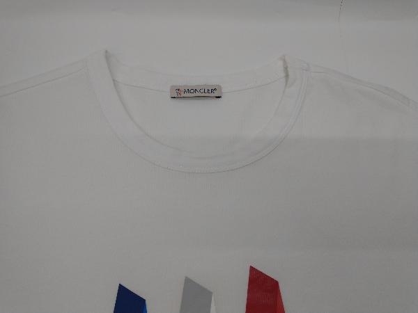 MONCLER モンクレール MAGLIA Tシャツ カットソー 半袖 Tシャツ ビッグロゴ プリント F20918C78410 白 ホワイト サイズL 店舗受取可_画像3