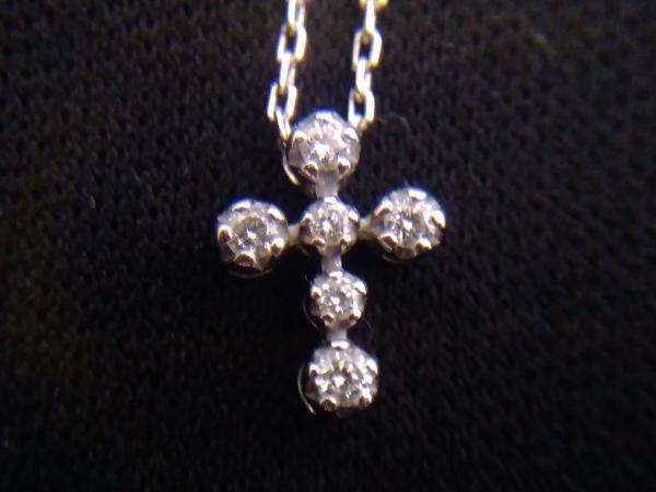 STAR JEWELRY（Star） ／スタージュエリー／K18WG／ダイヤ0.1ct／38cm／1.8g／品物のみ／ブランドアクセサリーの画像1