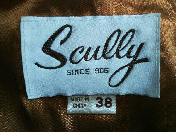Scully スカリー ウェスタンベスト レザー ブラウン系 メンズ 38 約Sサイズの画像4