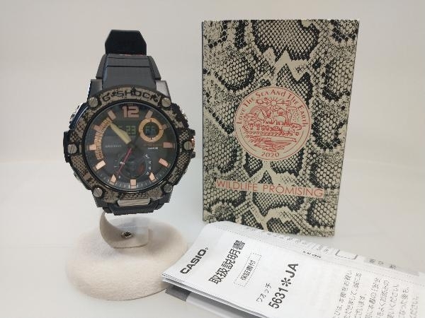 美品 CASIO G‐SHOCK GST-B300WLP-1AJR WILDLIFE PROMISING コラボモデル 2020 タフソーラー 電波ソーラー カシオ ジーショック パイソン柄の画像1