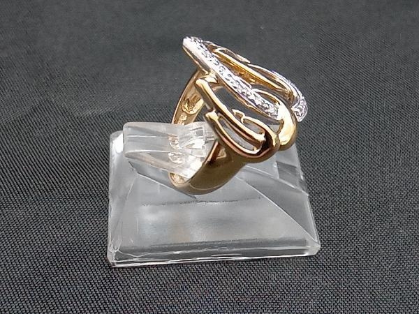 【美品】 Pt900×K18 ダイヤ0.047ct 11号 5.2g 純プラチナ 18金 リング 店舗受取可の画像2