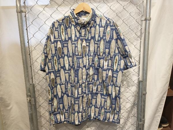 90s ビキニタグ Reyn Spooner Aloha Shirt L Made in Korea 古着 レインスプーナー サーフボード 総柄 アロハシャツ 韓国製 店舗受取可_画像1