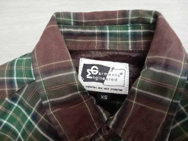 ENGINEERED GARMENTS エンジニアードガーメンツ チェック ウエスタンシャツ サイズXS ブラウン グリーン 店舗受取可_画像4