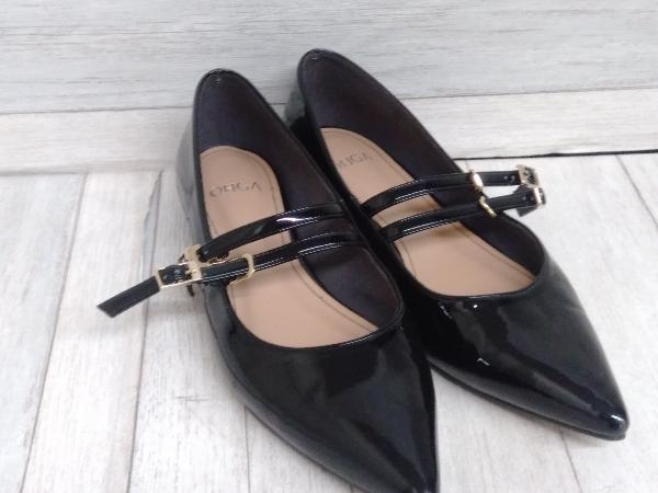 大きい割引 エナメルストラップ オーガ Japan in made BLACK PUMPS