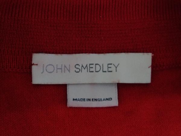 JOHN SMEDLEY COTTON KNIT POLO SHIRTS RED ジョンスメドレー コットン ニットポロシャツ レッド サイズL_画像3