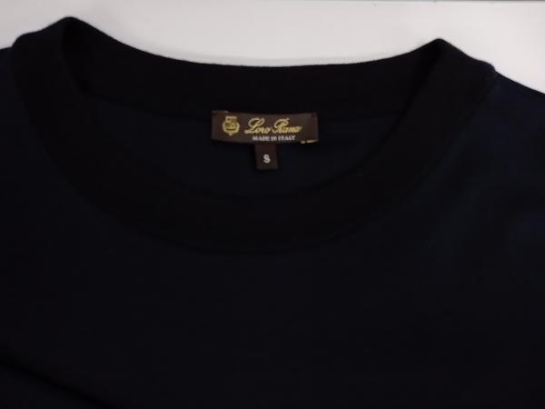 Loro Piana ロロピアーナ 長袖Tシャツ カットソー ステッチ サイズS ネイビー イタリア製 FAL1261の画像5