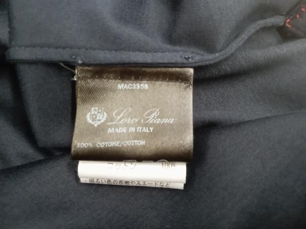 Loro Piana ロロピアーナ 長袖Tシャツ カットソー ステッチ サイズS ネイビー イタリア製 FAL1261の画像7