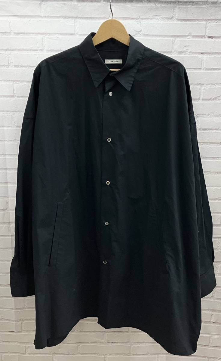 CLANE HOMME / クラネオム / 26108-1121 / オーバーサイズシャツジャケット / フリーサイズ / ブラック / ホワイト