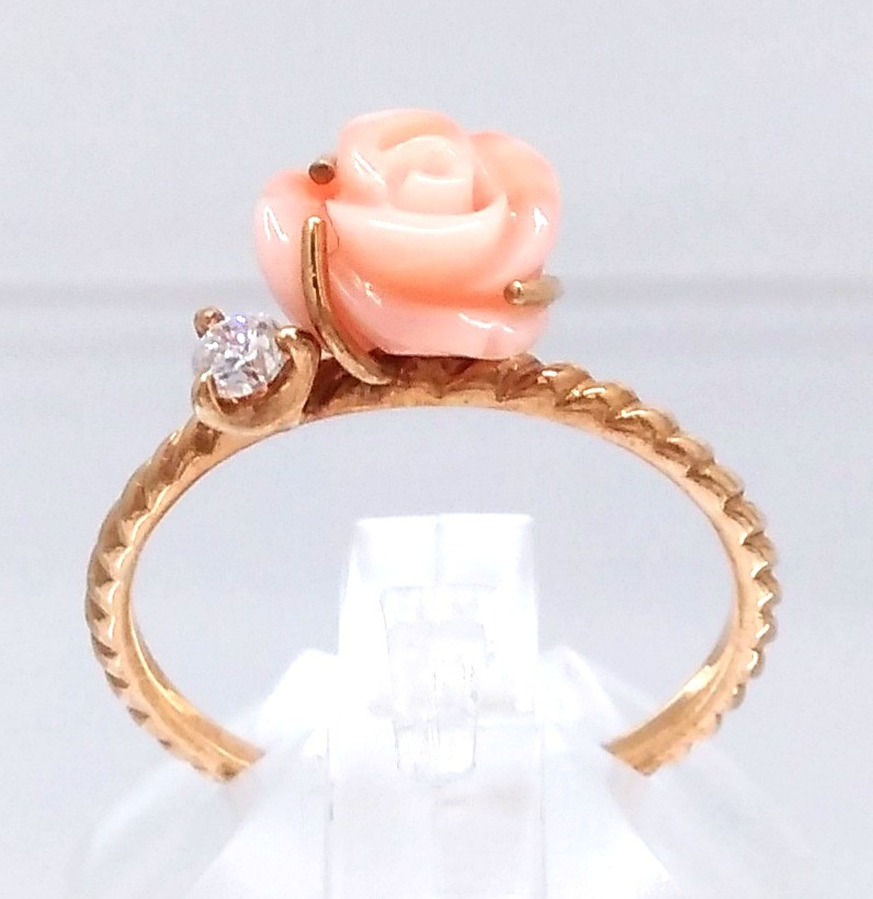 NOJESS Nojess K10 rose ring approximately 12 number 1.6g preservation box equipped 