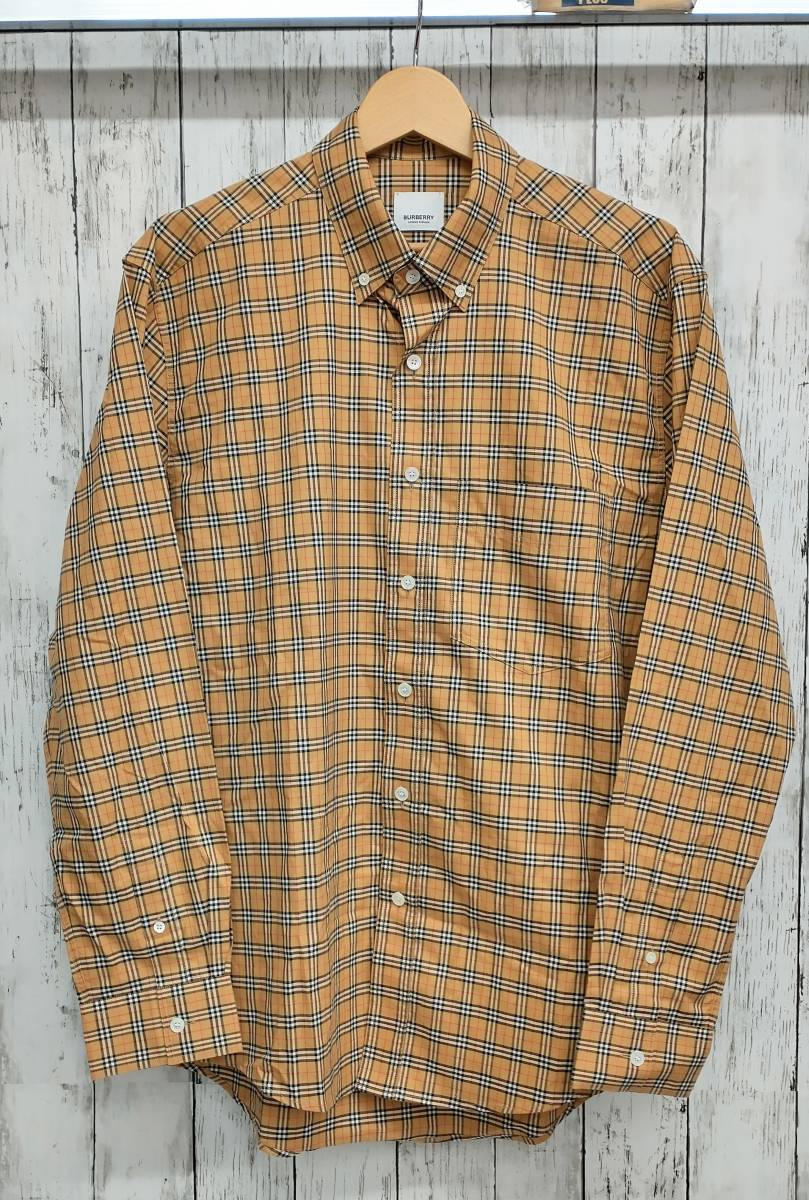 美品 BURBERRY LONDON バーバリー ロンドン ボタンダウンシャツ ノバチェック size:M