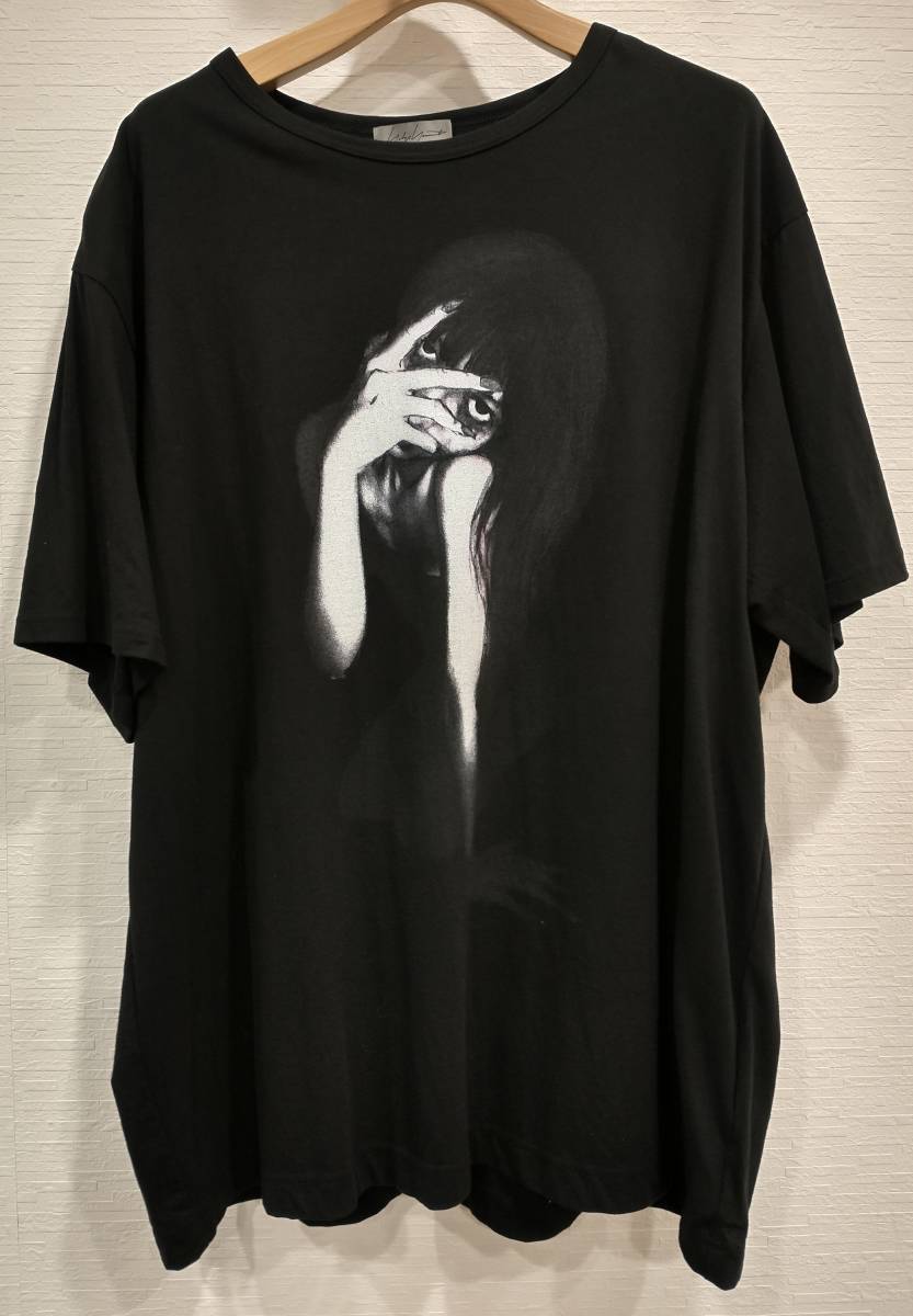 YOHJI YAMAMOTO POUR HOMME ULTIMA 22SS 半袖プリントTシャツ ブラック コットン ヨウジヤマモトプールオム ウルティマ_画像1