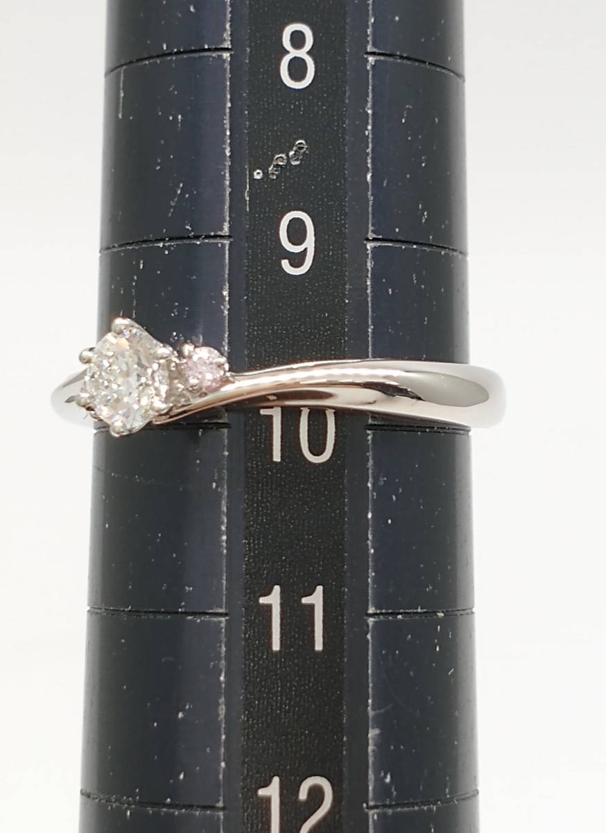 最新作 Pt900 #10 0.02ct 0.219ct H&C ハート&キューピット 10号