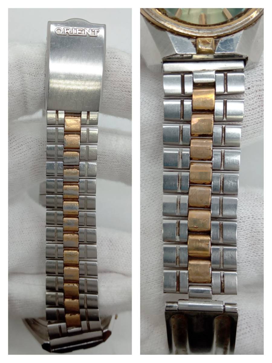 ジャンク 【ジャンク】 ORIENT オリエント CA 自動巻き メンズ 腕時計 G429-28560 グリーン 23石 デイデイトの画像5