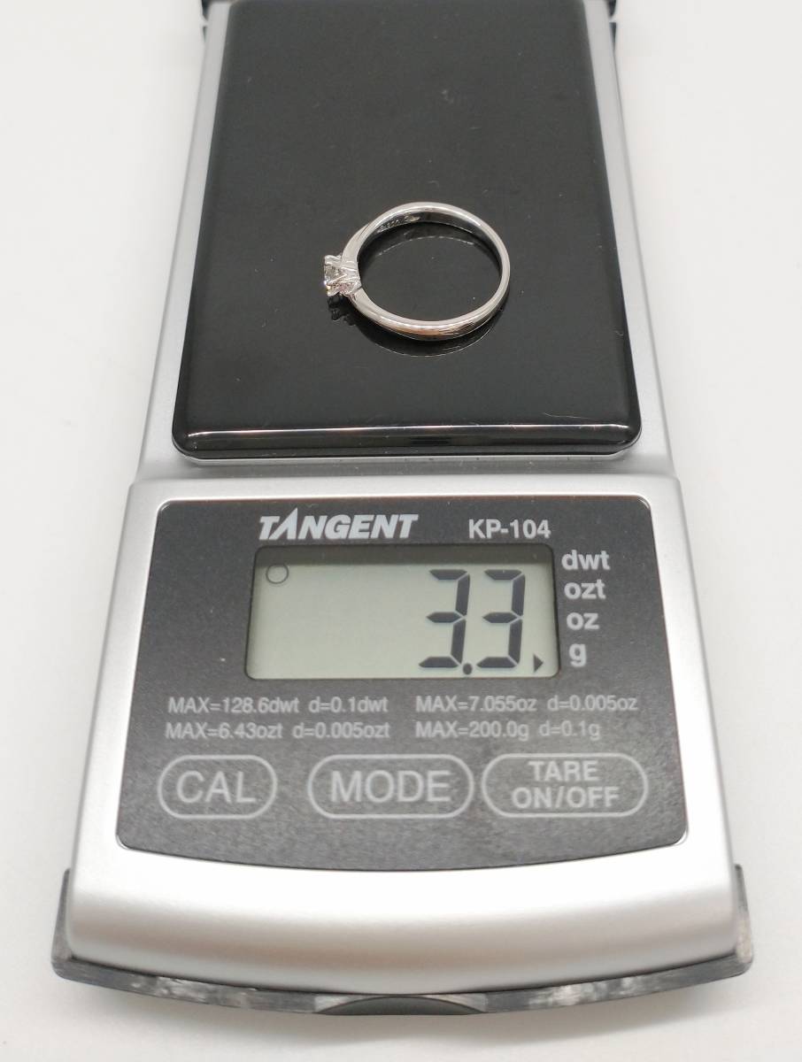 最新作 Pt900 #10 0.02ct 0.219ct H&C ハート&キューピット 10号