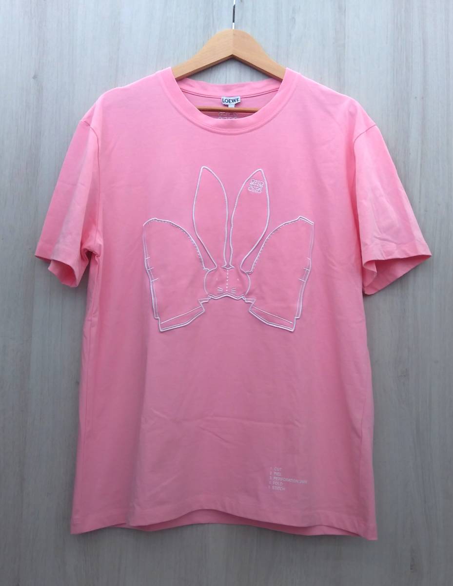 LOEWE ロエベ 2023SS Bunny T-shirt バニーTシャツ サイズM ピンク