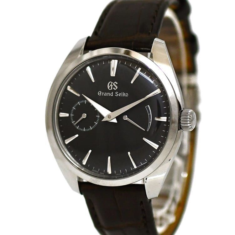 グランド セイコー 腕時計 ブラック シルバー クリア ブラウン エレガンス 9S63-00A0 時計