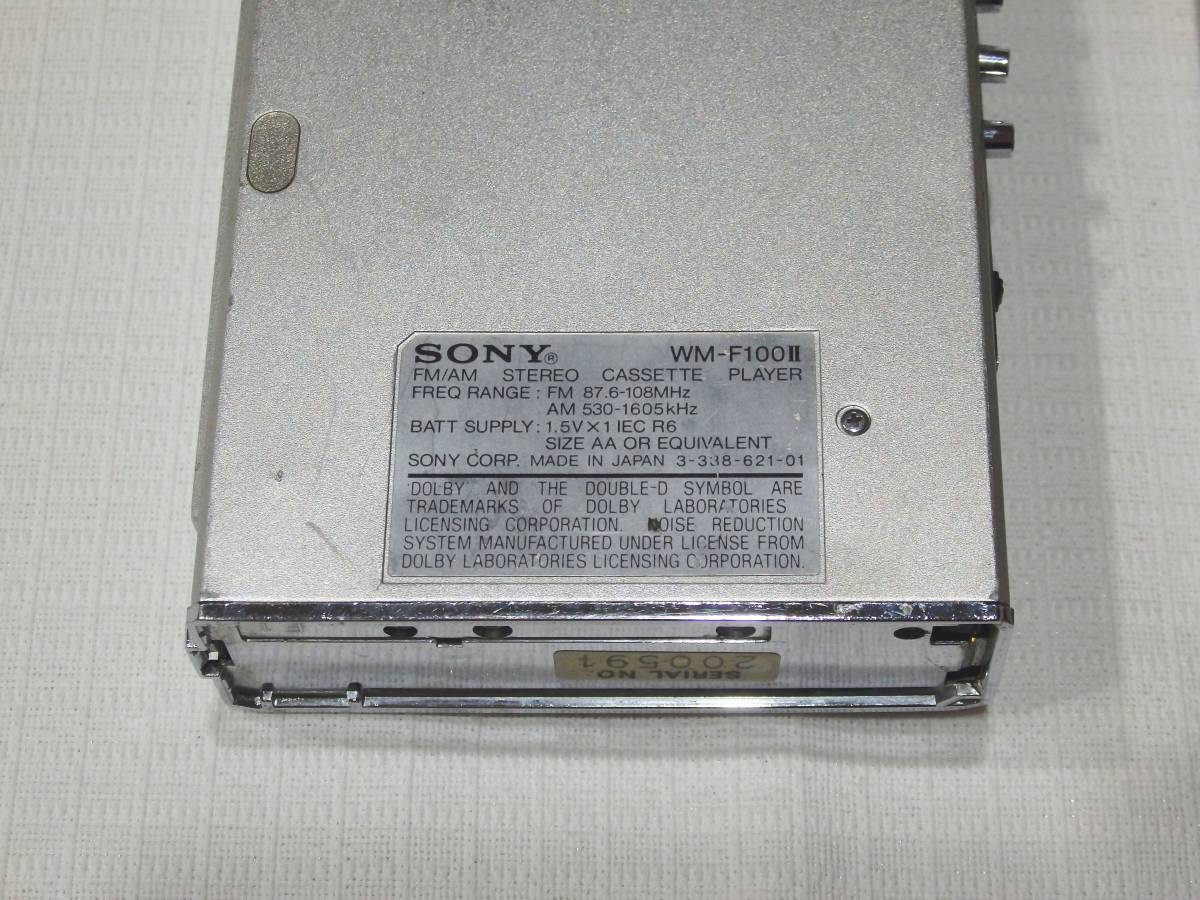 SONY WM-F100II & WM-101　カセットプレーヤー2台　◆現状品_画像7