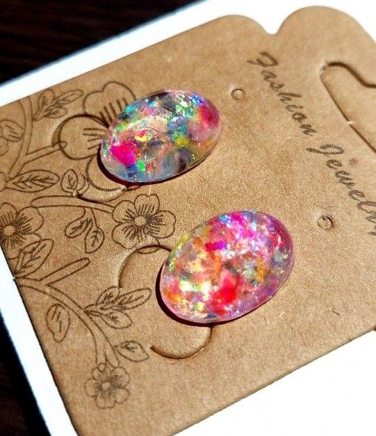 キラキラ 夏 ピアス レジン ハンドメイド 168