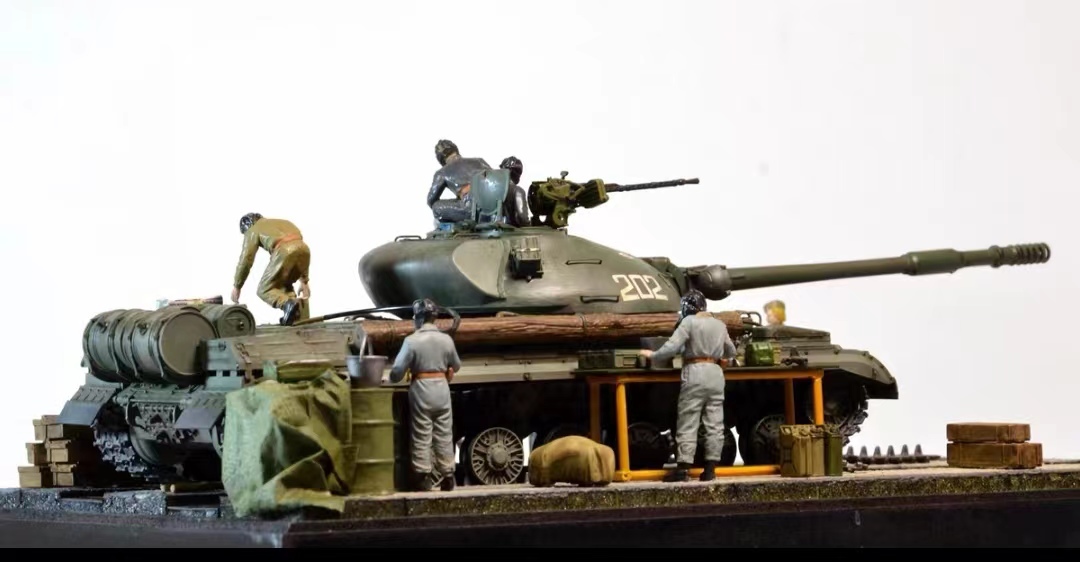 1/35 ソビエトT-10M重戦車メンテナンス中 ジオラマ完成品_画像8