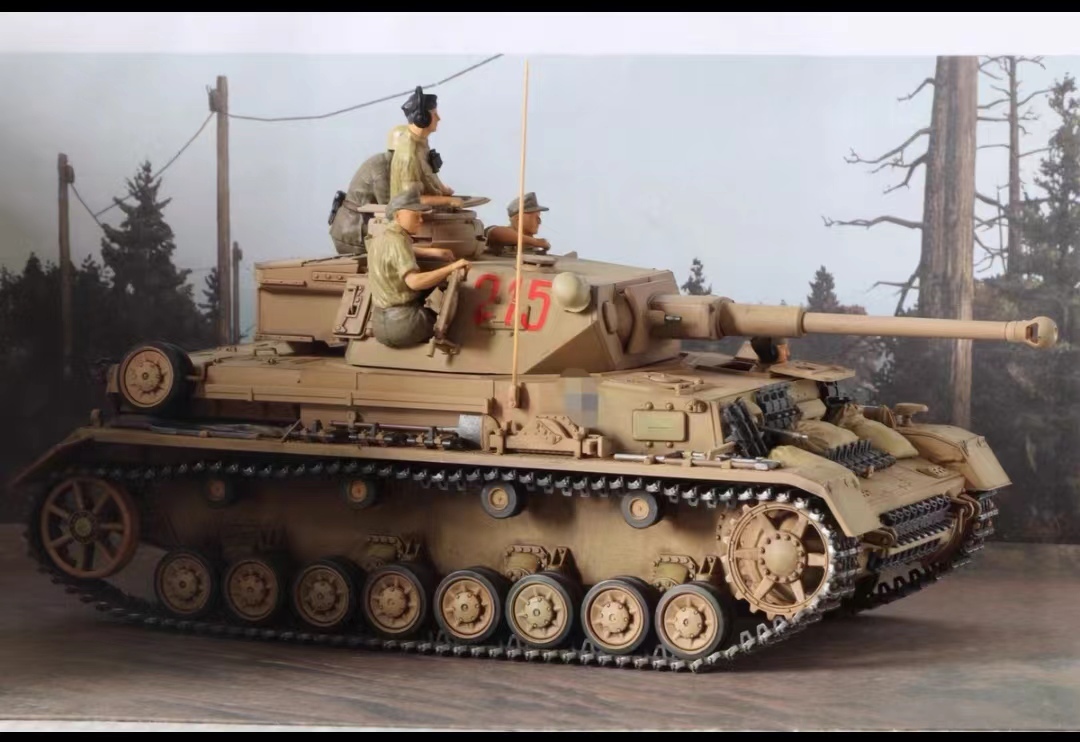1/35 ドイツ Ⅳ号戦車 G型 初期型 塗装済完成品 第二次世界大戦 フィギュア人形兵士